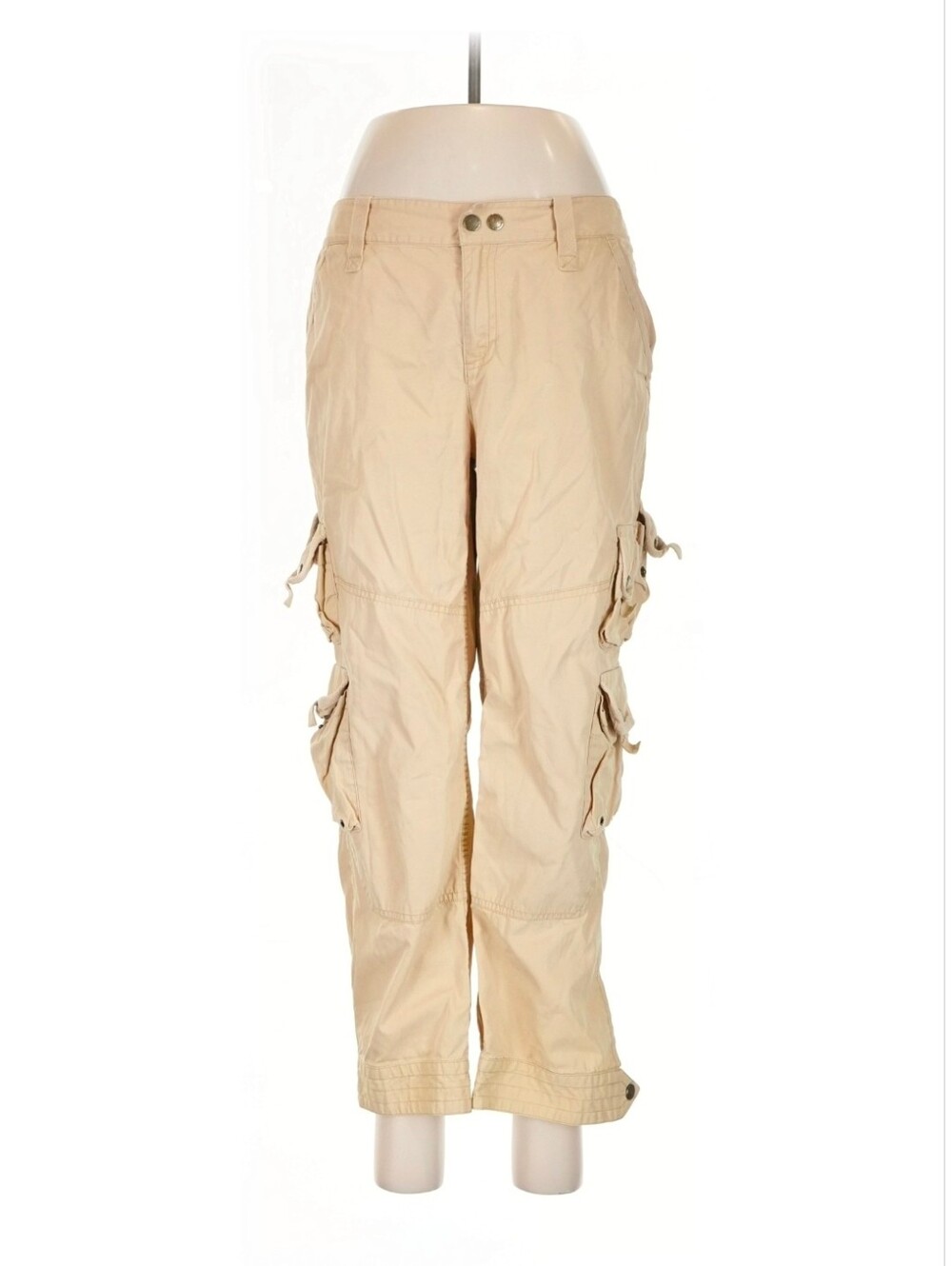 Vintage Ralph Lauren Safari Cargo Paratrooper Pants Size 6 Baggy Utility Cropped - Picture 2 of 13